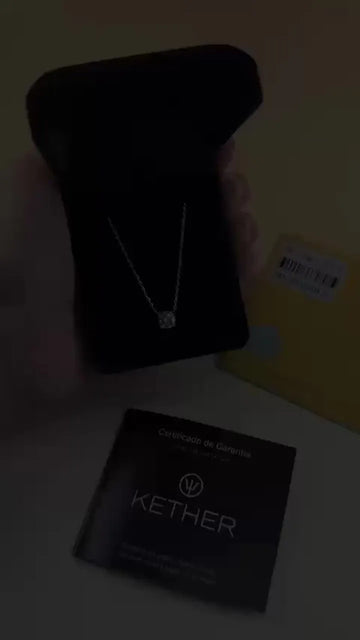 Colar Ponto de Luz Moissanite em Prata 925 Ródio 6,5mm - imagem 4