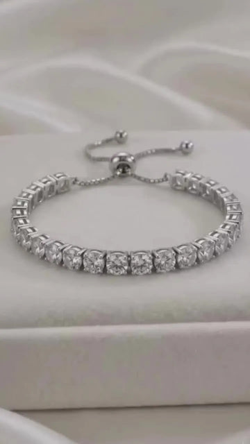 Pulseira Gravata Cravejada com Zircônia - imagem 4