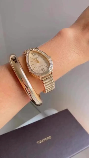 Relógio Feminino Dourado com Strass - imagem 4