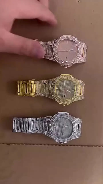 Relógio Ice Cravejado Prateado - imagem 4